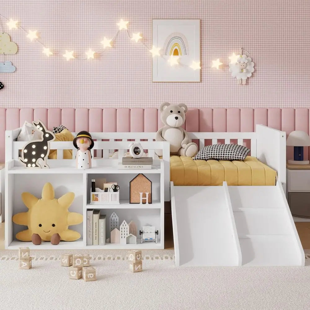 Low Loft Bed with Slide