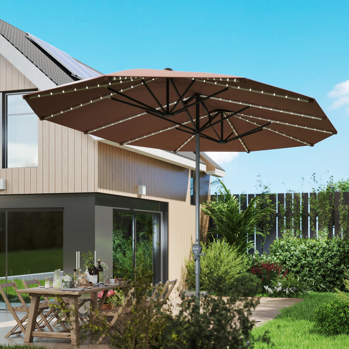Umbrella with Solar Lights