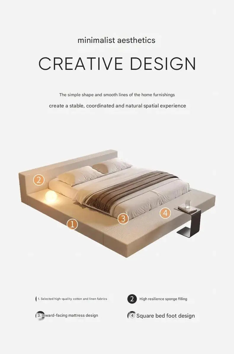 Tatami Cream Fashionable High Quality Modern Bed