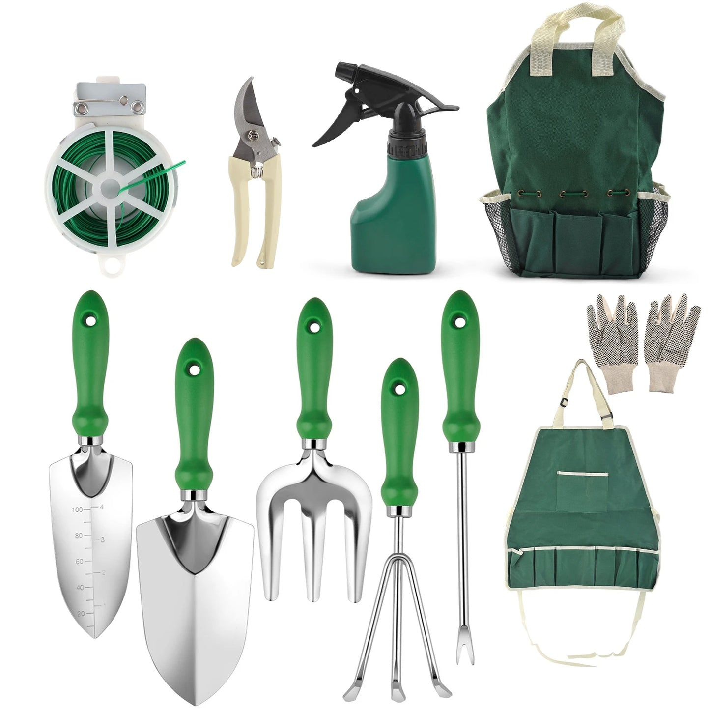 Heavy Duty Ergonomic Handle Garden Planting Tools Stainless Steel Set