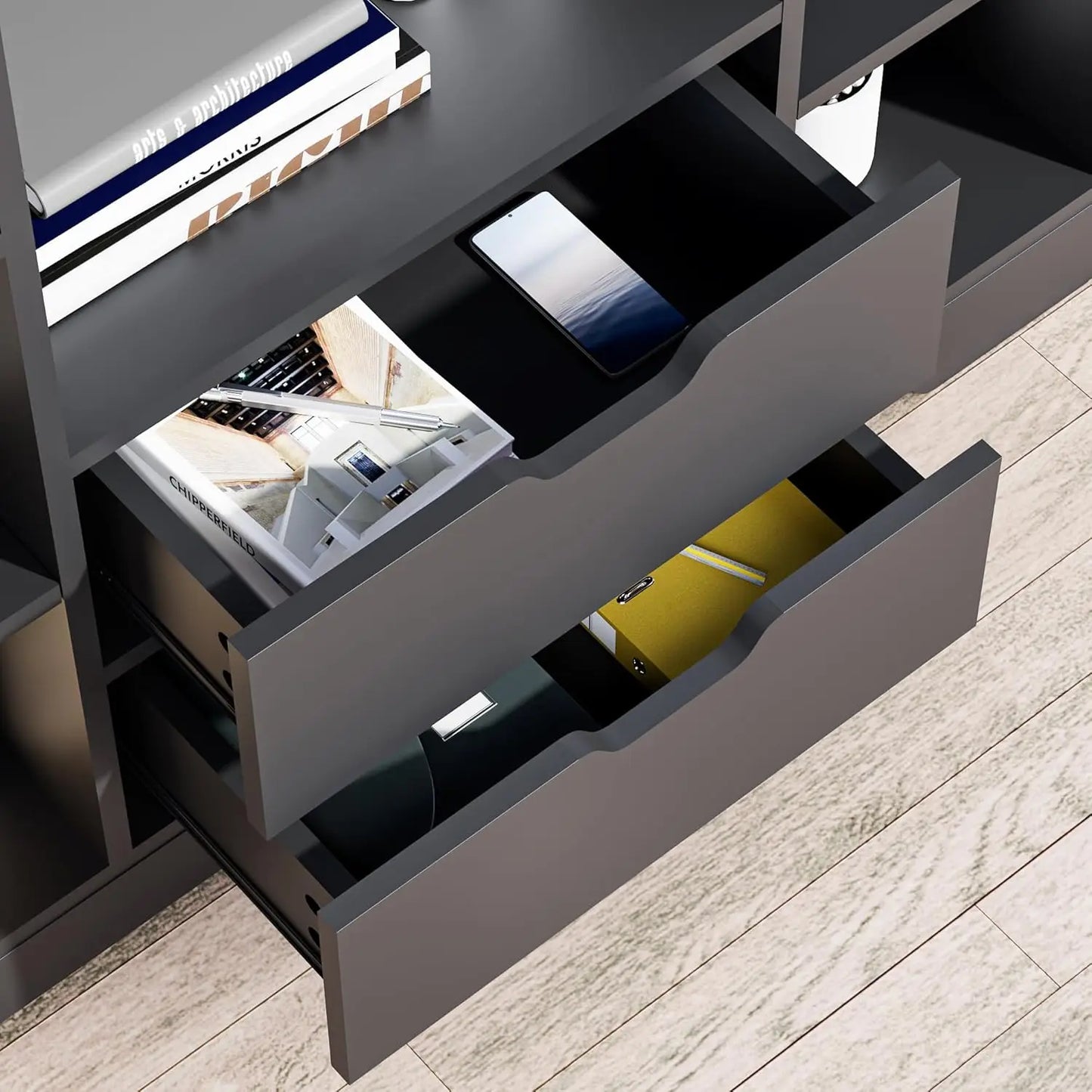 Bookshelf with Storage with Toy Storage Organizer
