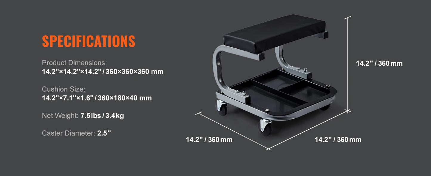 Mechanic Rolling Garage Stool