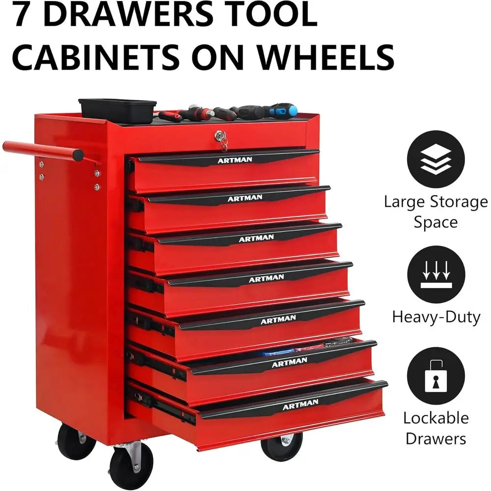 Lockable Storage Cabinet Rolling Tool