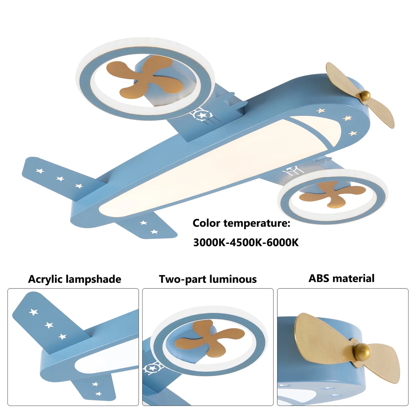 LED Airplane Ceiling Light with Remote Control