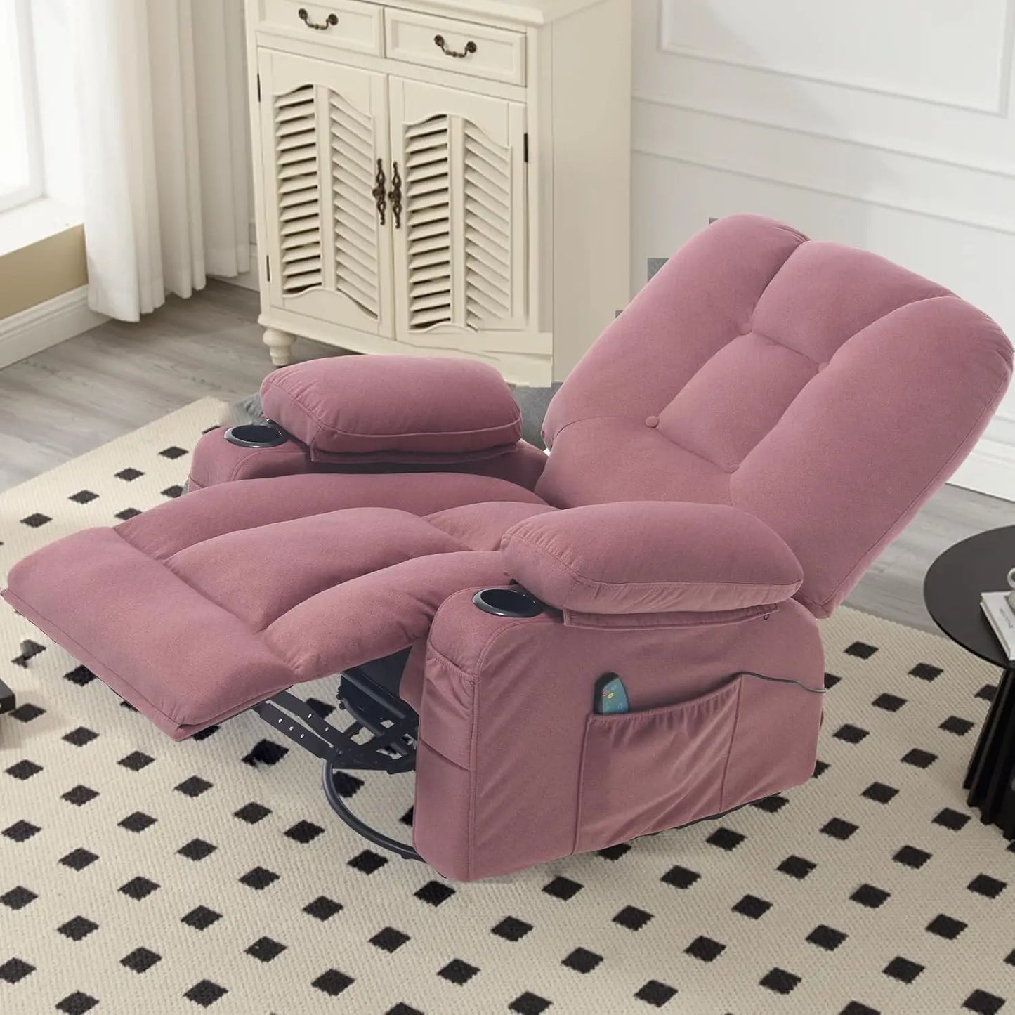 Rocker Swivel Recliner Chair with Massage Heat