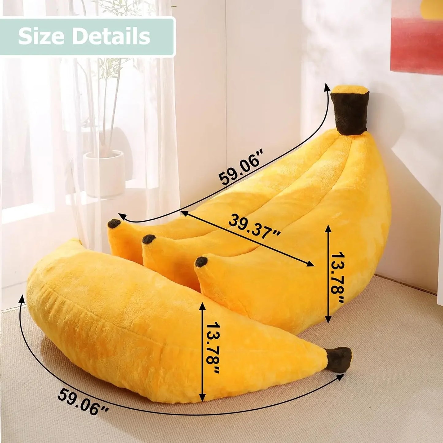 Better quality Banana Bean Bag Chair with Ottoman