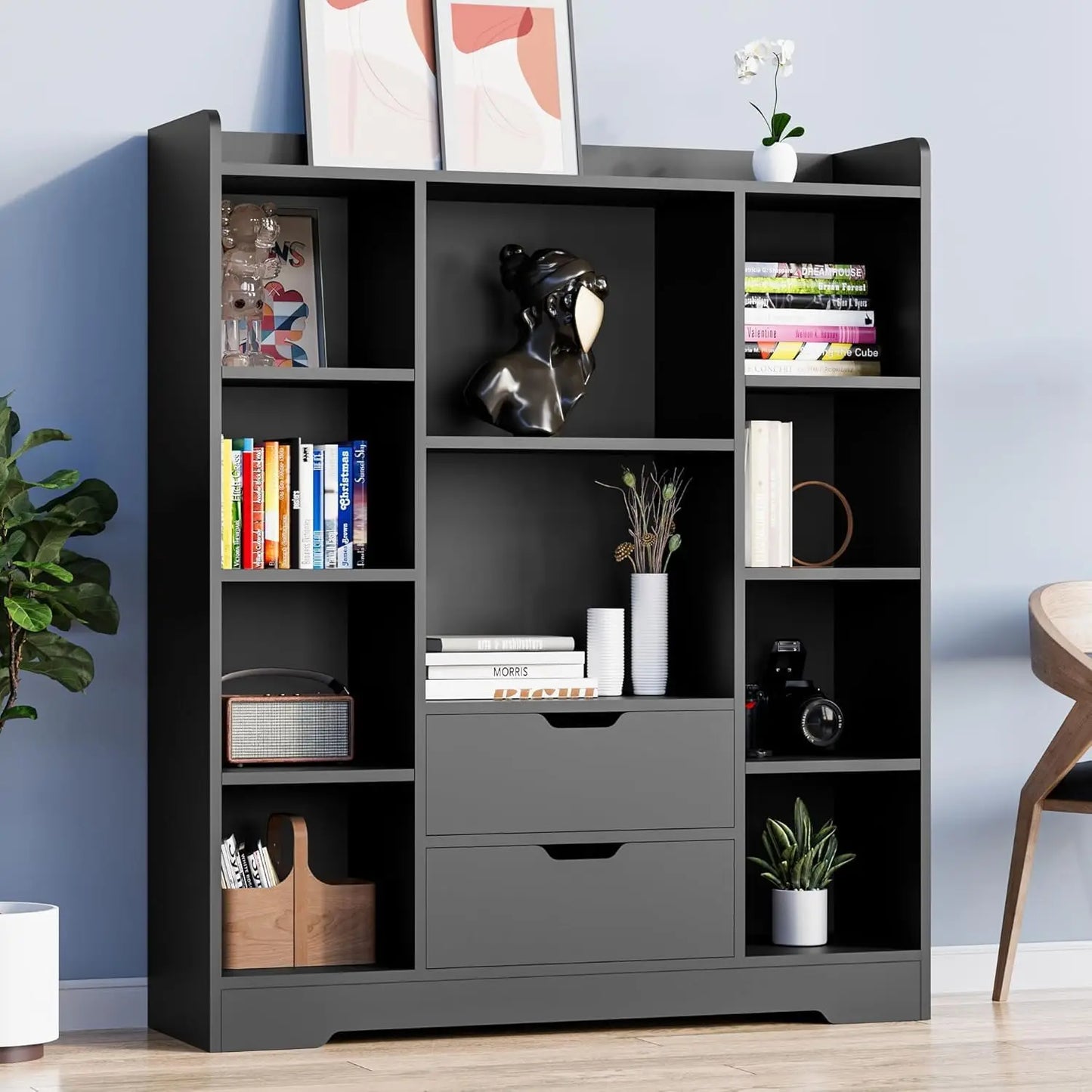 Bookshelf with Storage with Toy Storage Organizer