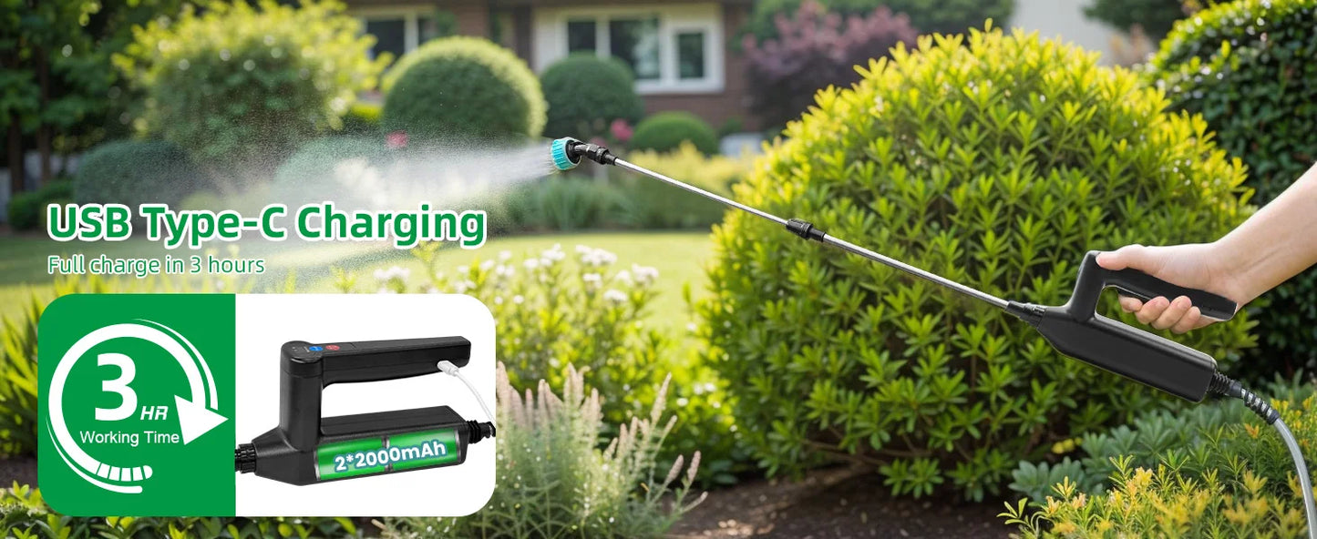 Battery Powered Garden Sprayer Telescopic Wand