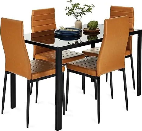 5-Piece Glass Dining Set