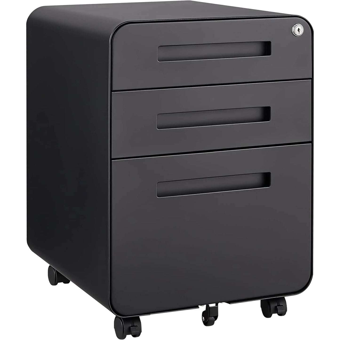 Lockable Secure 3-Drawer Metal File Cabinet