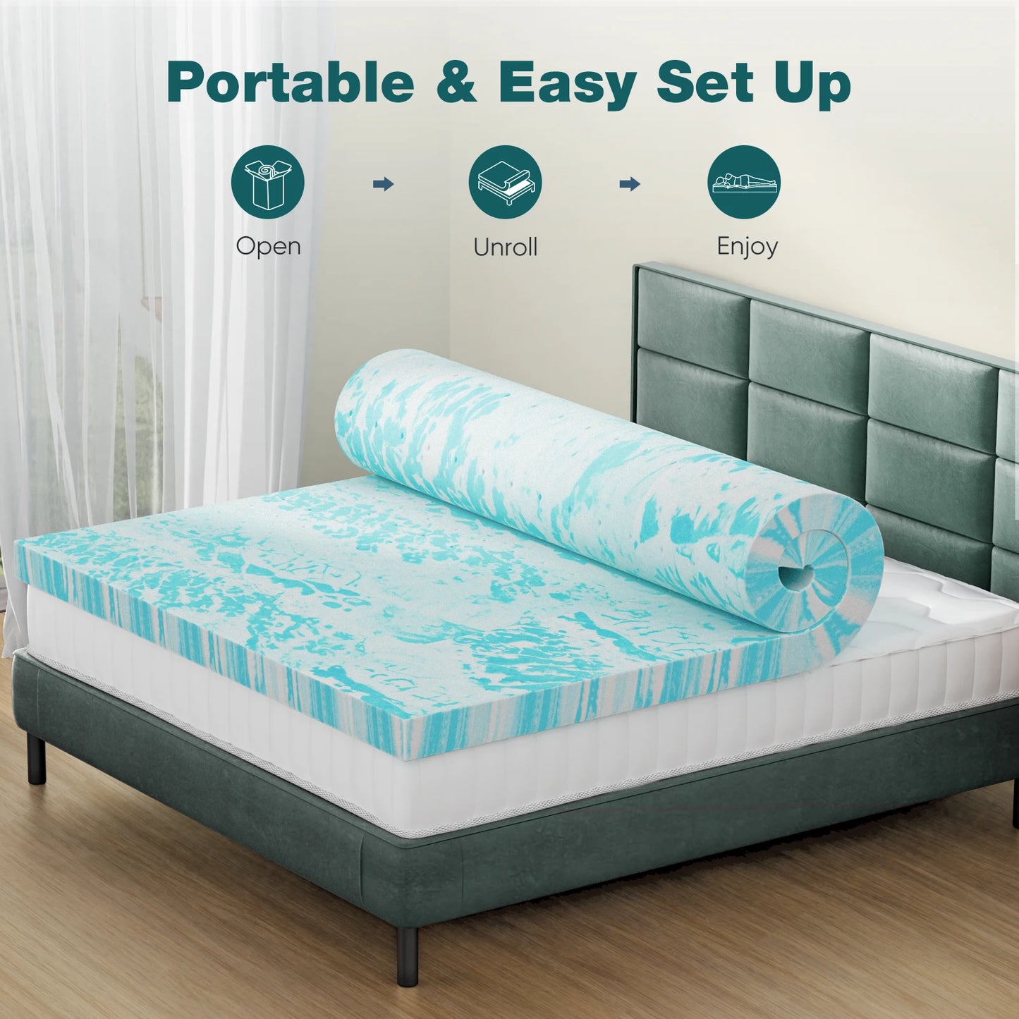 Gel Memory Foam Mattress Topper