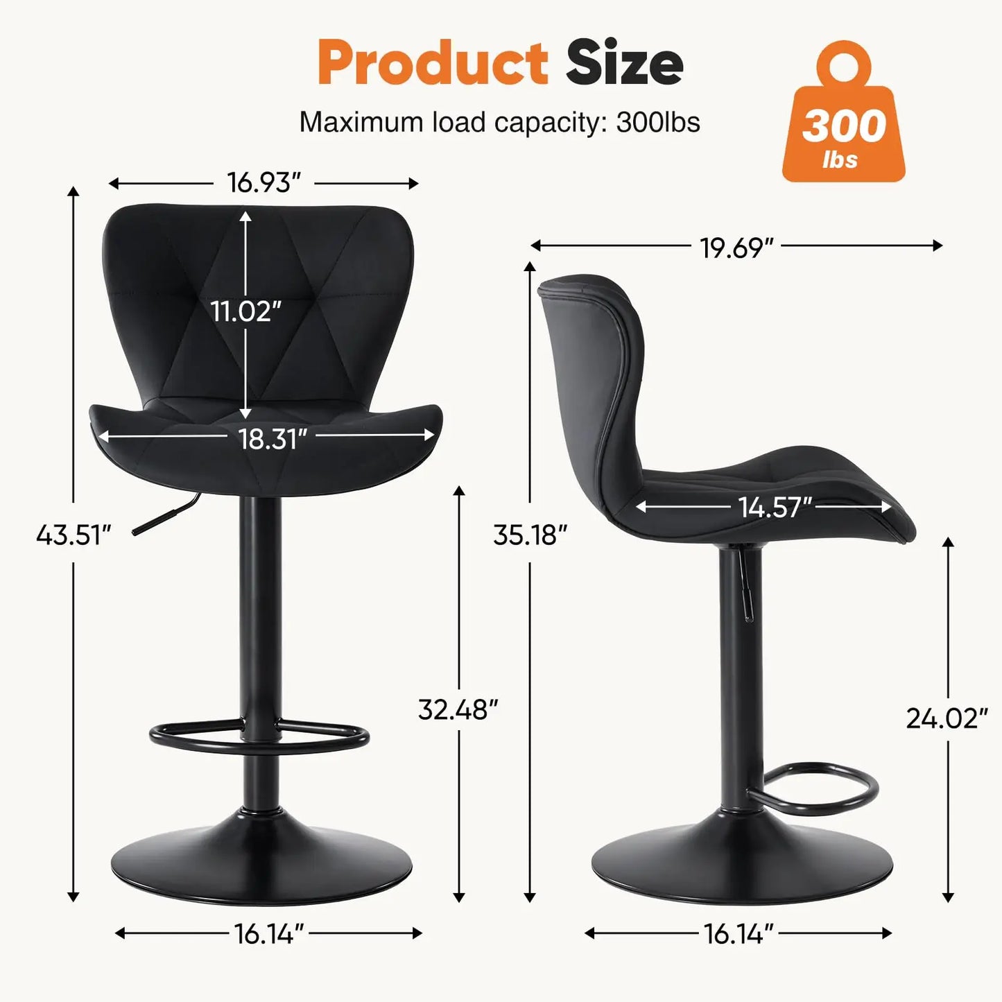 Ergonomic Faux Leather Dining Chairs Set