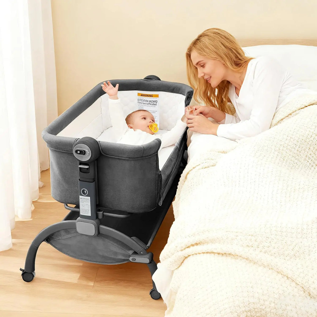 2-in-1 Baby Cribs Multifunctional Bedside