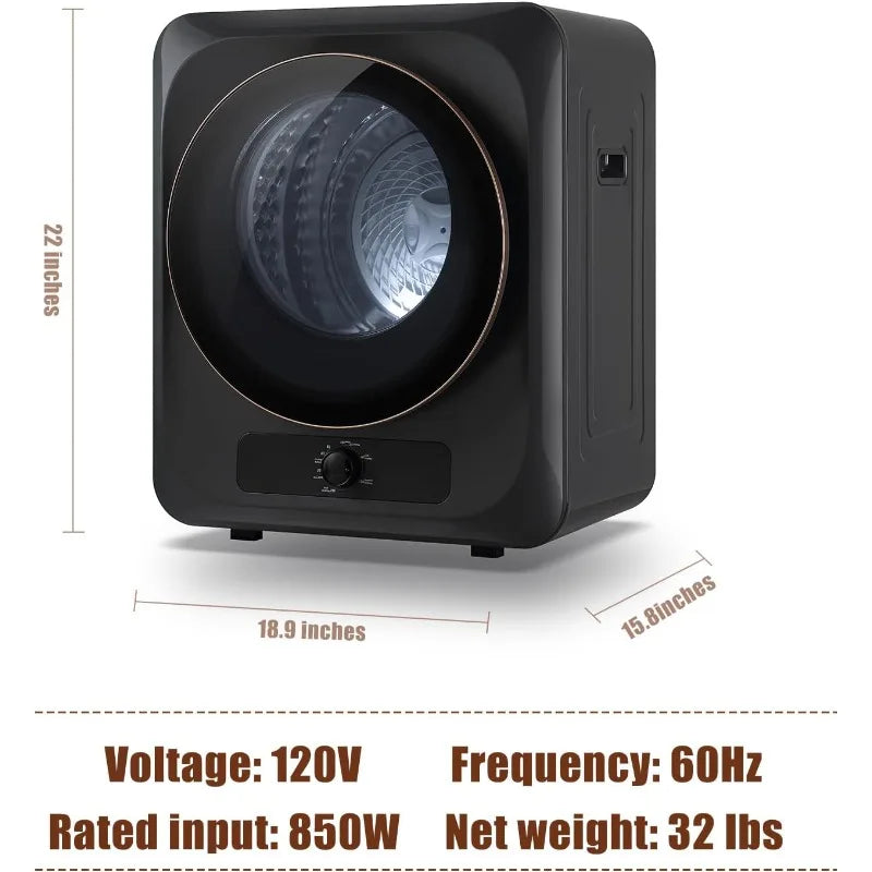 Compact Electric Dryer with 5 Drying Modes