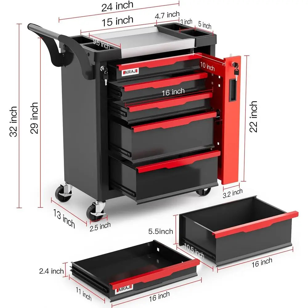 Rolling Tool Chest with Side Cabinet