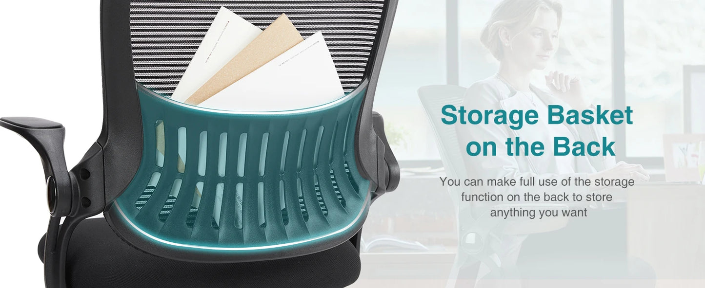 Ergonomic Mesh Backrest Office Desk Chair Adjustable Height