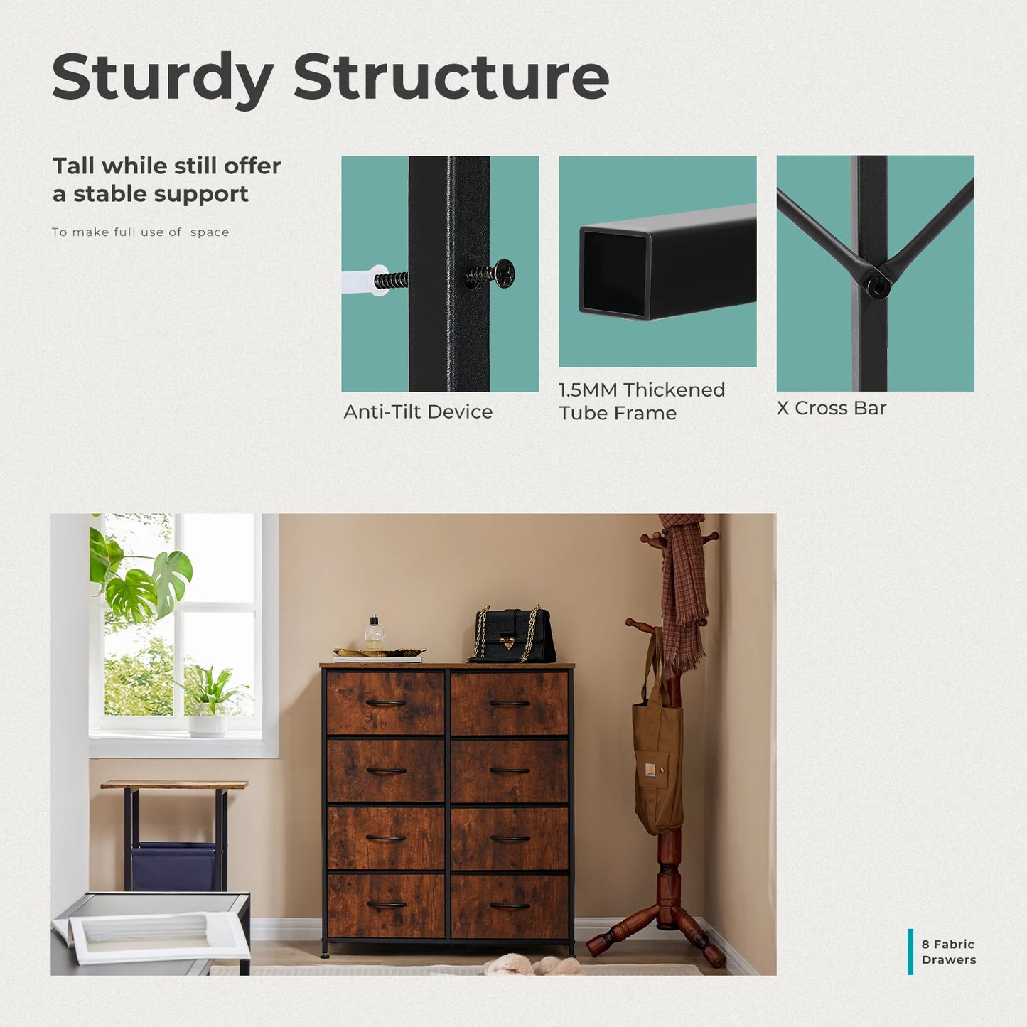 Fabric Cabinet Table Storage