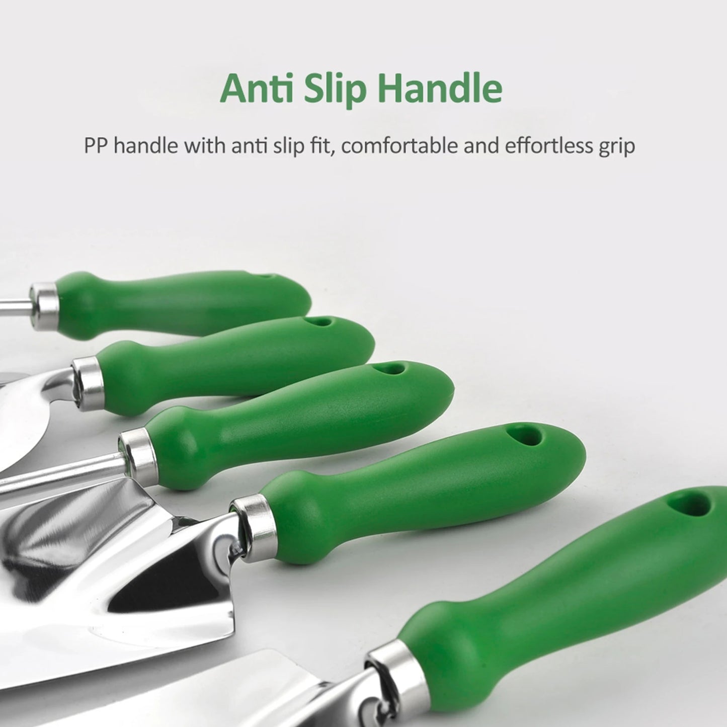 Heavy Duty Ergonomic Handle Garden Planting Tools Stainless Steel Set