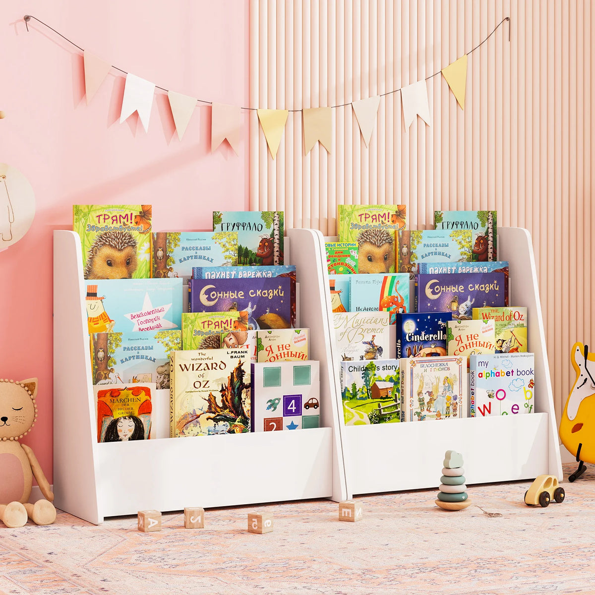 Book Rack w/ Deep Shelves