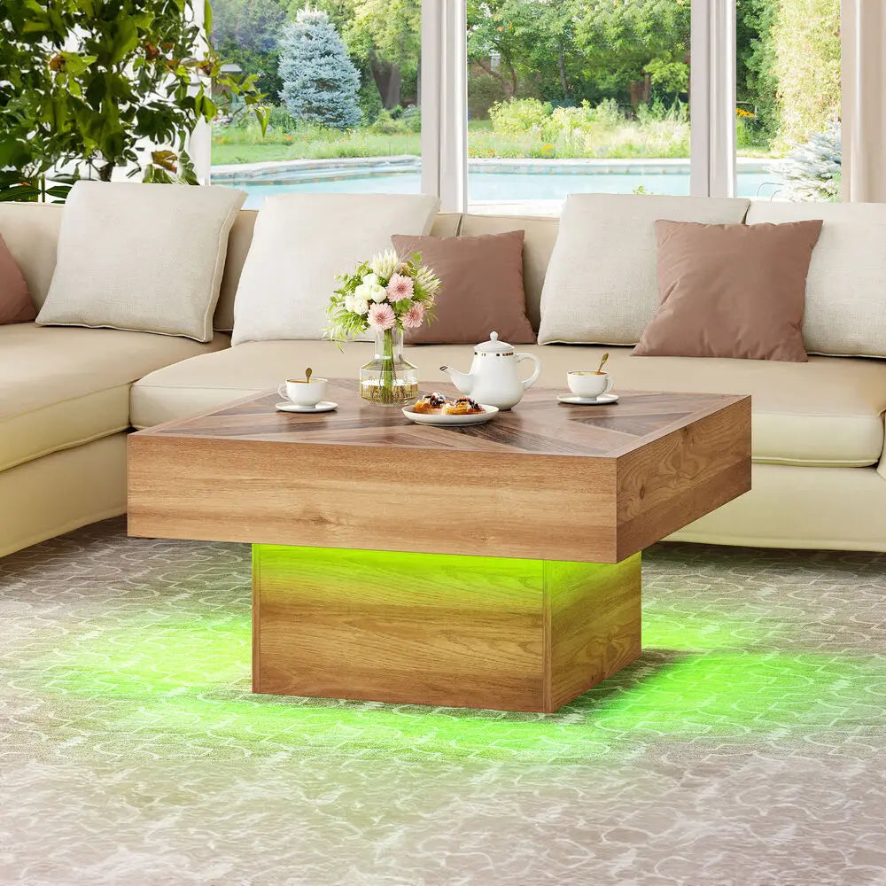 Square LED Coffee Table