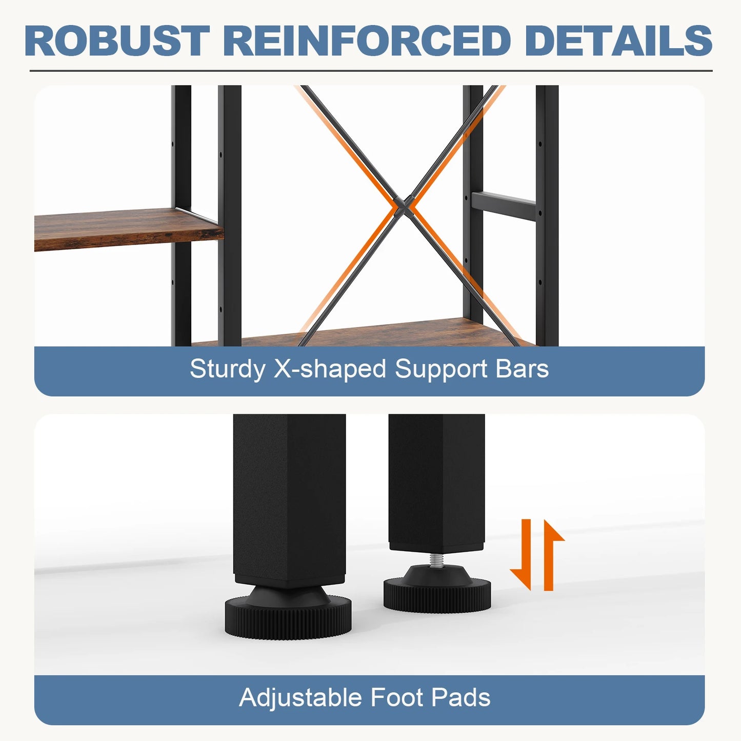 Wide Display Bookshelf Combination Adjustable Shelf Storage