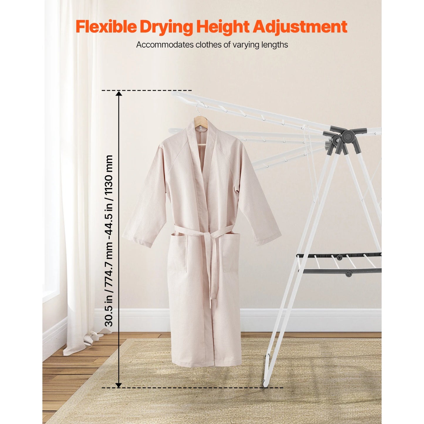 Foldable Laundry Dryer Rack with Sock Clips