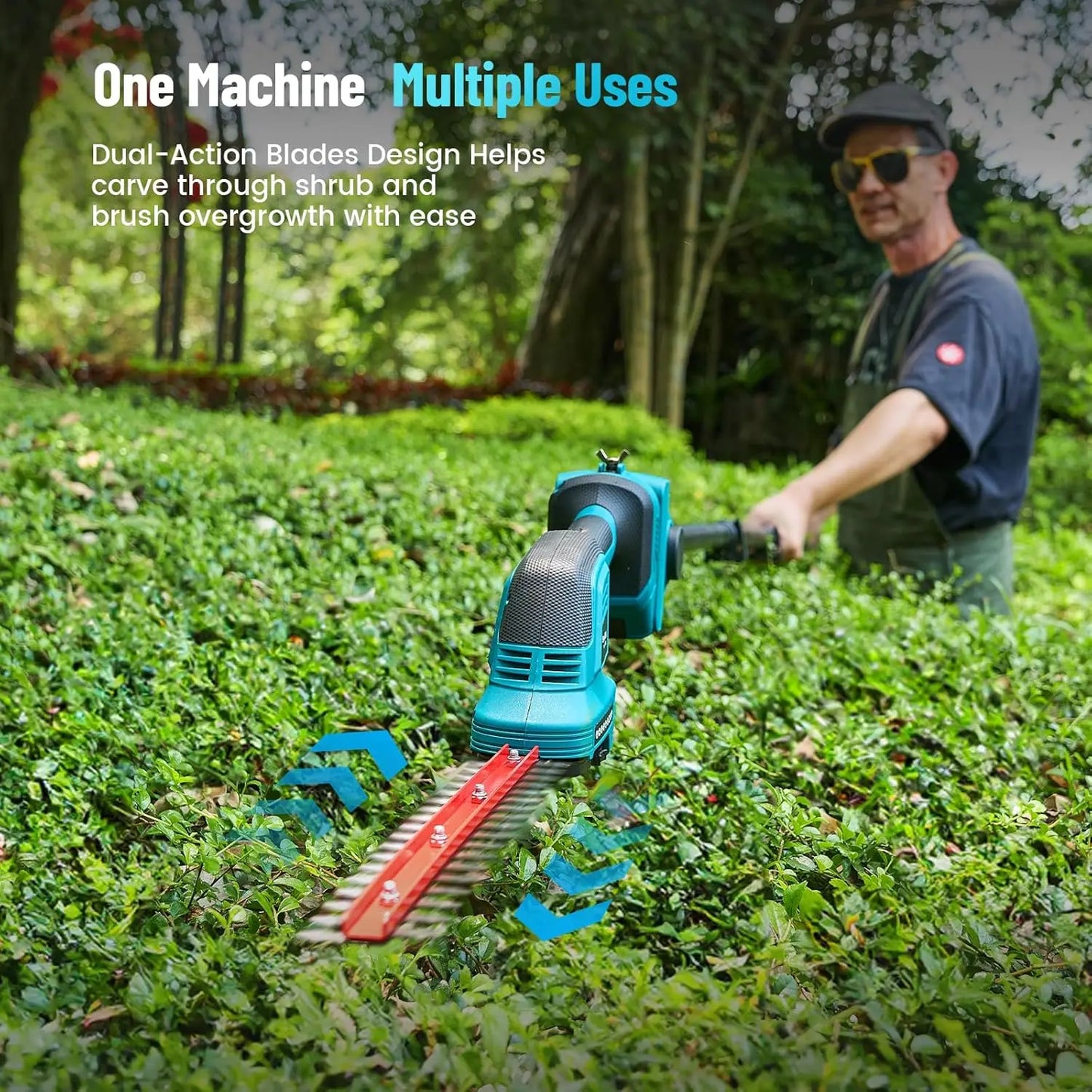 Electric Mini Chainsaw with Grass Shears