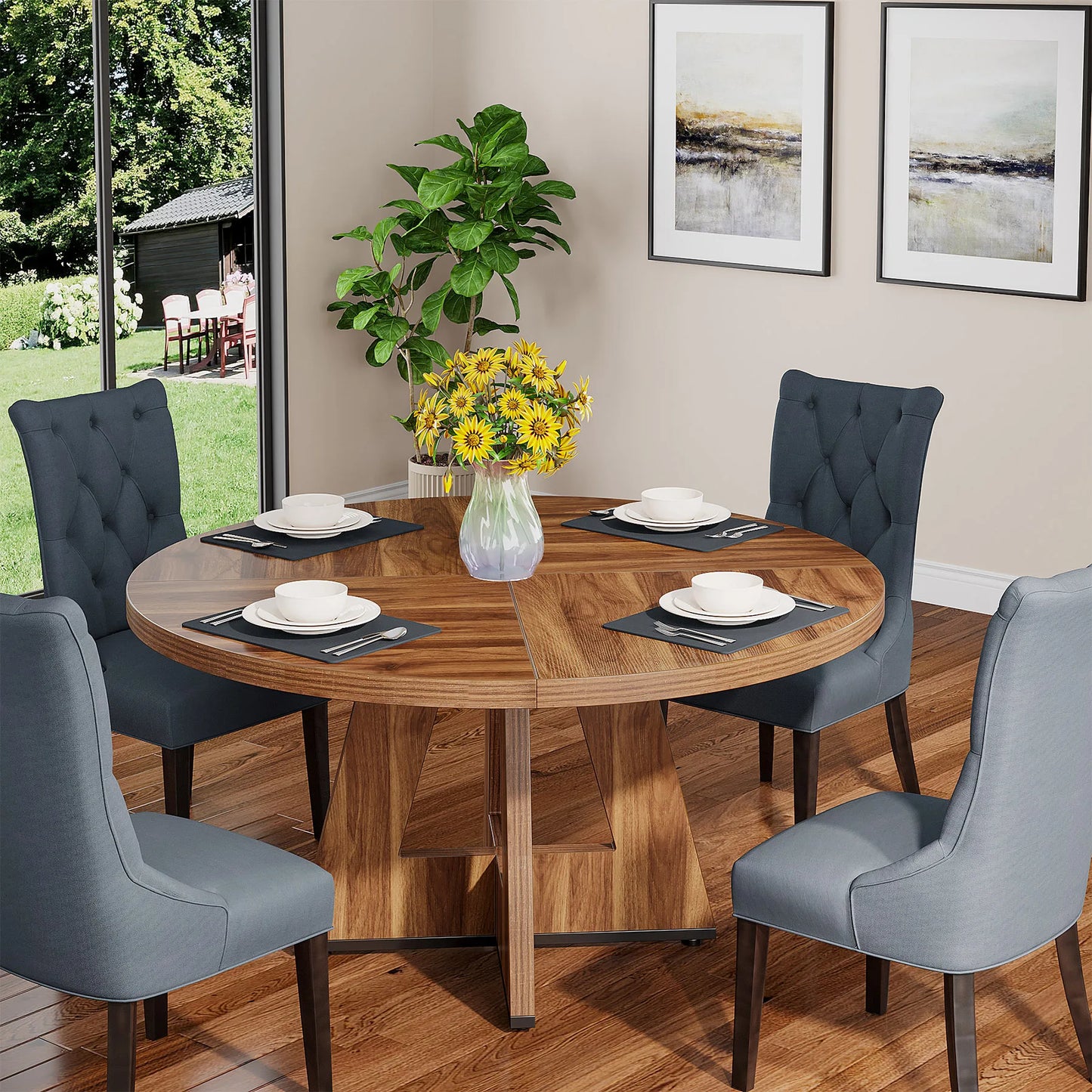 Small Dinner Tribesigns Round Dining Table