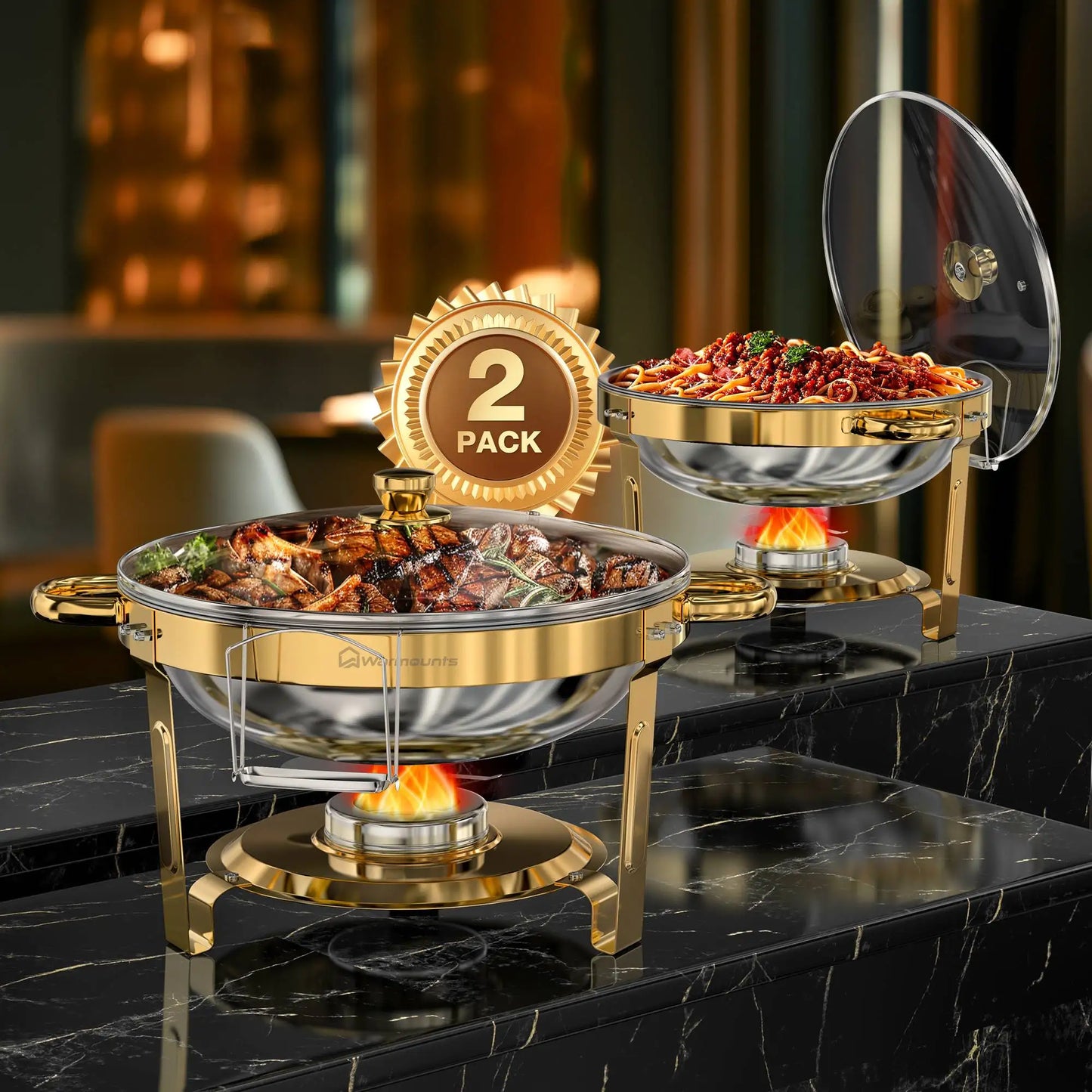 Round Stainless Steel Chafing Dish Set