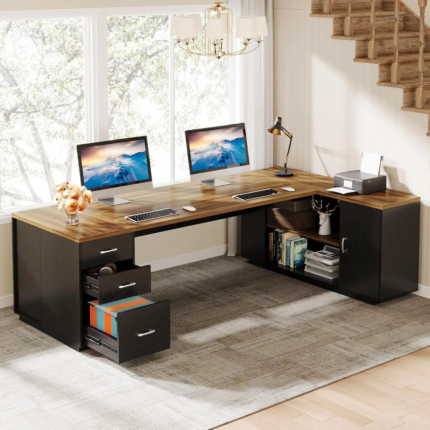 L-Shaped Executive Desk