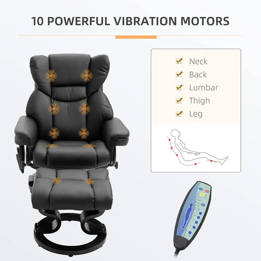Massage Recliner Chair with Ottoman Footrest