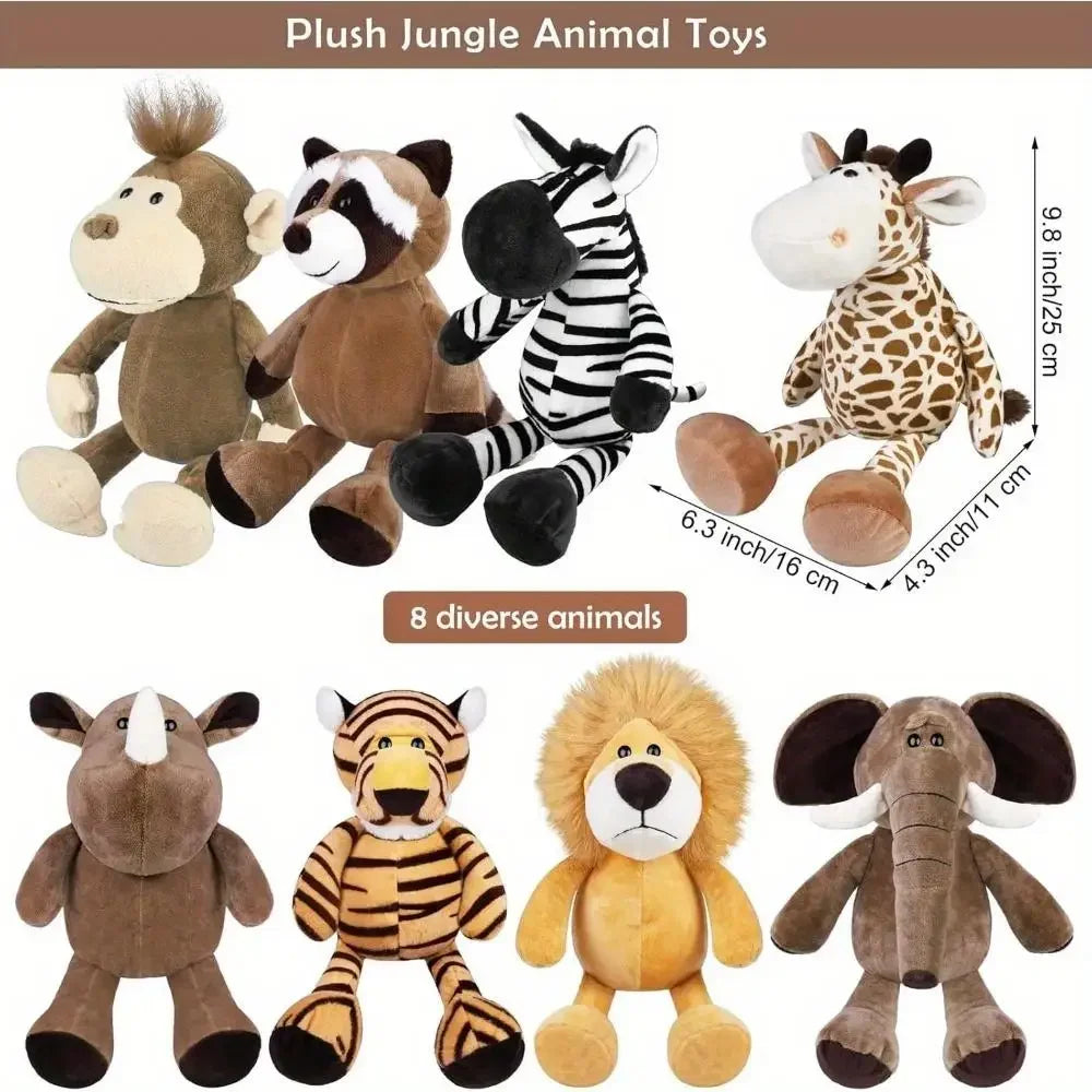 Safari Stuffed Animals Plush Set