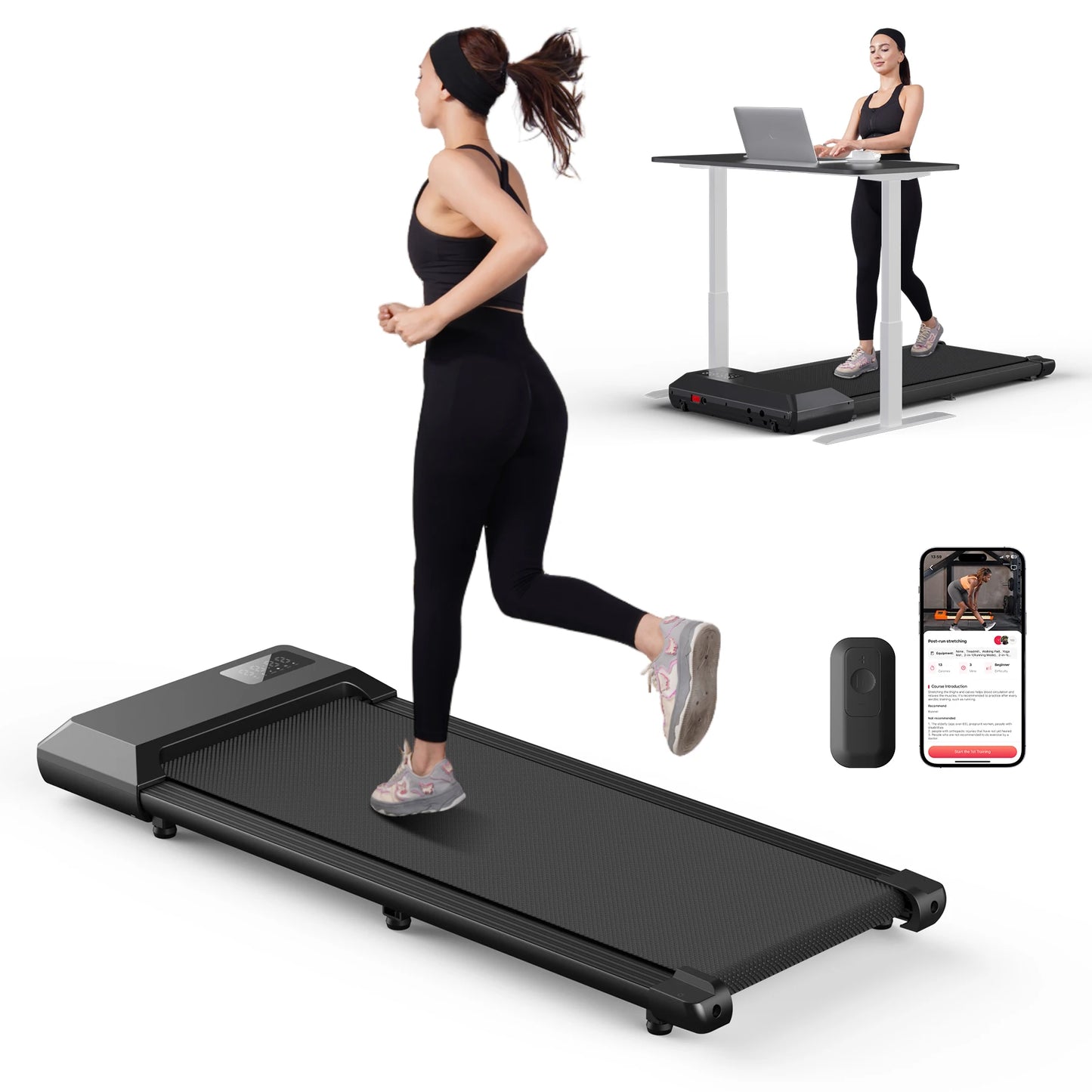 Walking Pad Treadmill with LCD Digital Data Display