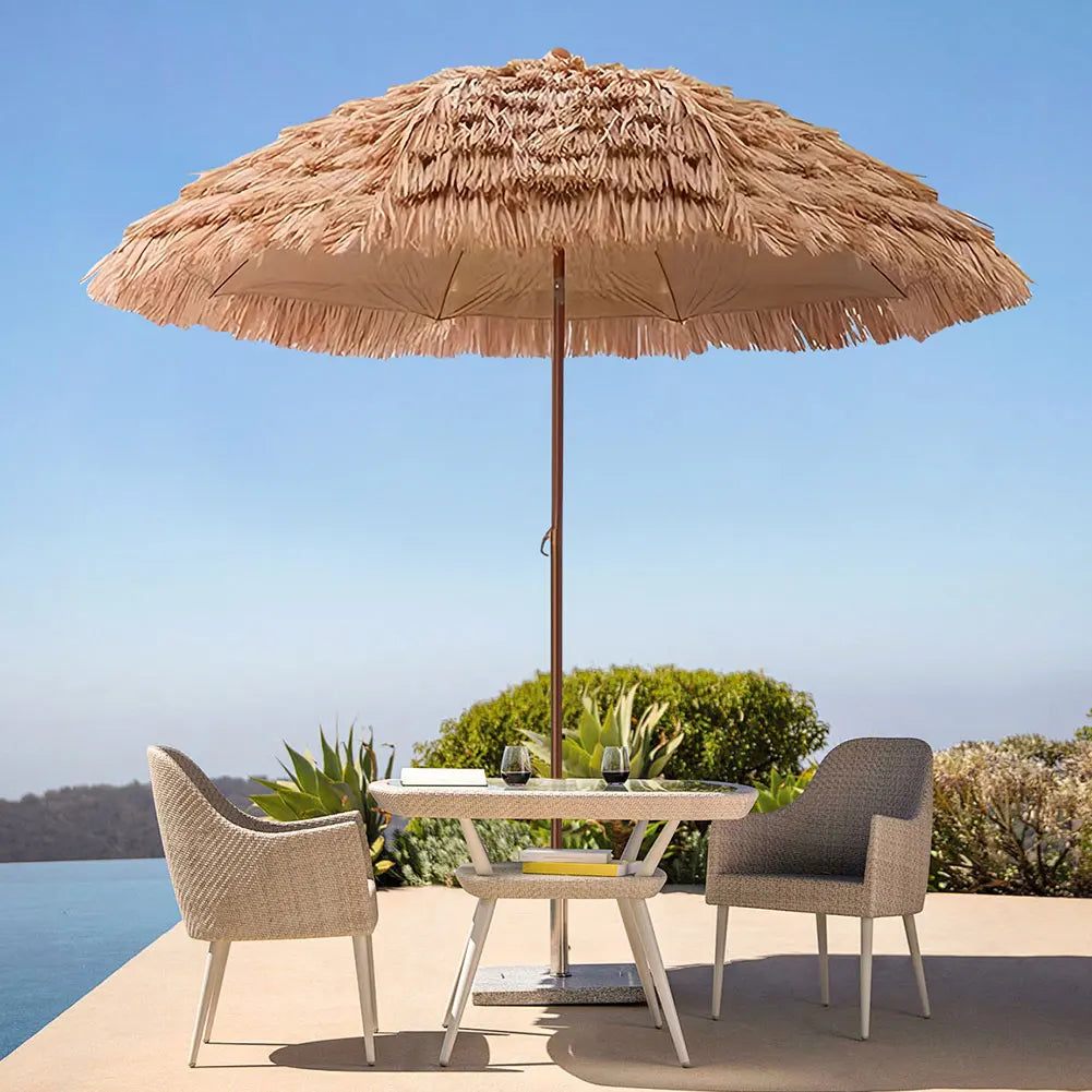Outdoor Beach Sunshade Straw Umbrella