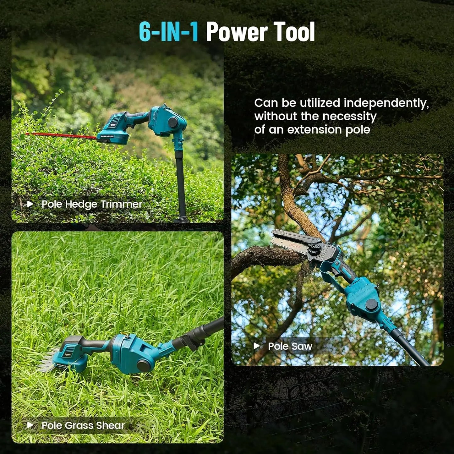 Electric Mini Chainsaw with Grass Shears