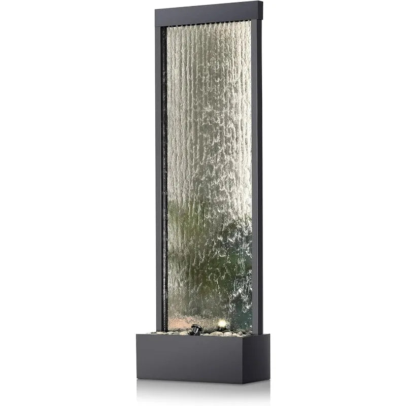 Waterfall Fountain with Stones and Lights