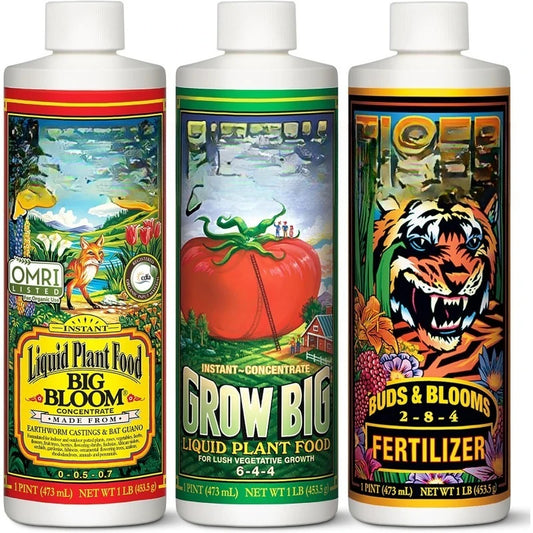 Soil Fertilizer Trio Liquid Nutrient: Tiger Bloom, Grow Big, Big Bloom
