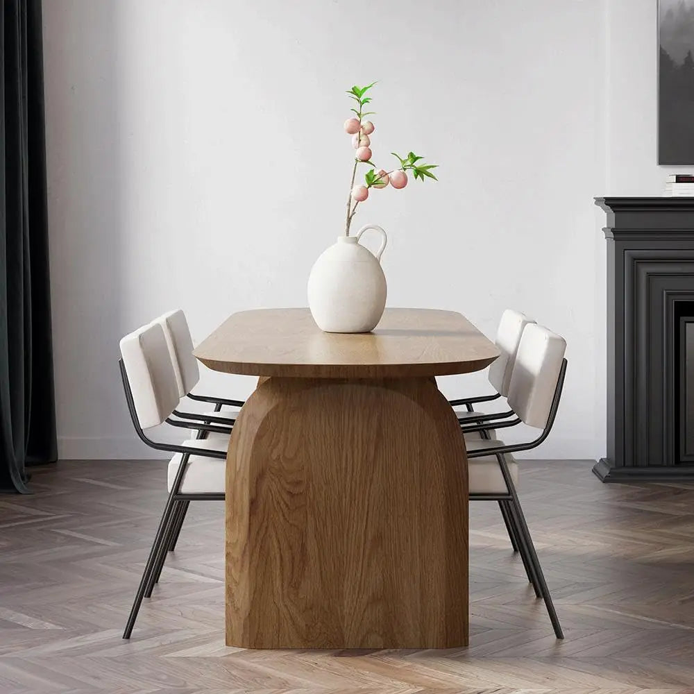 Modern Mid Century Oval Dining Table