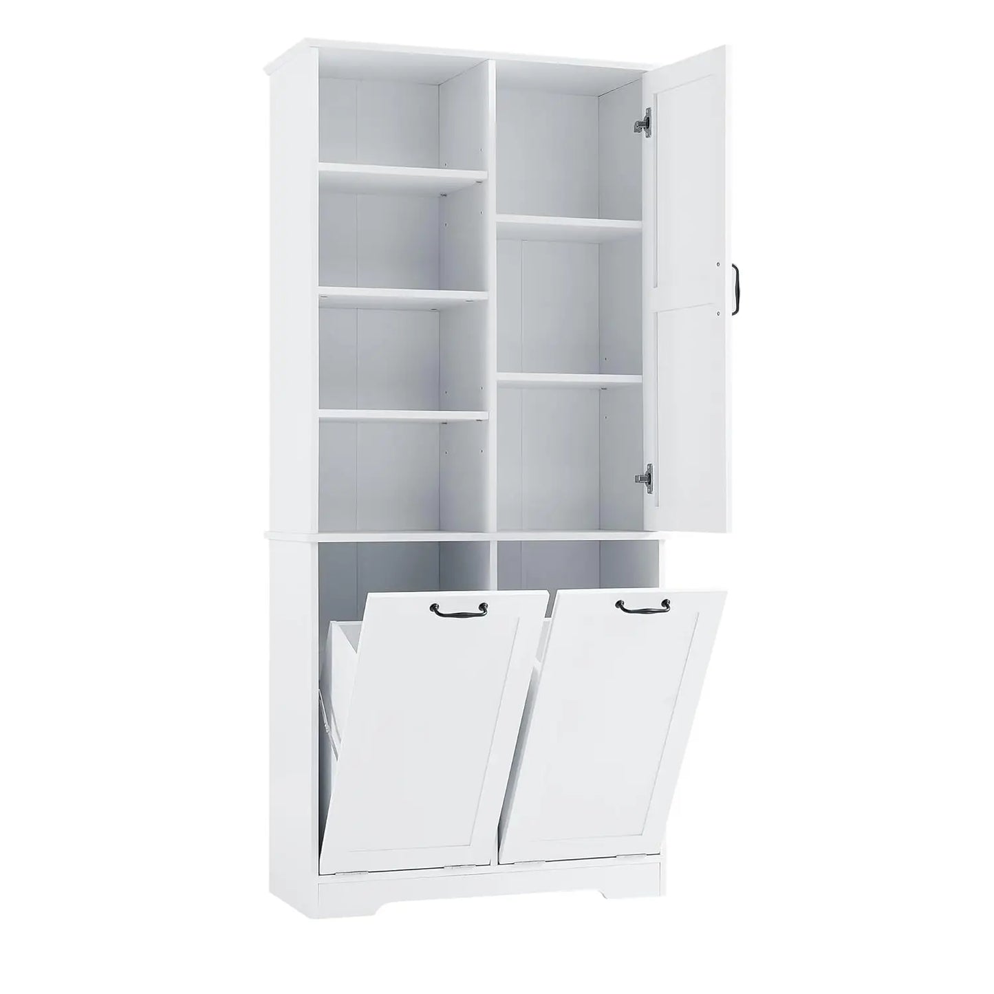 Freestanding Hamper Door Adjustable Shelves