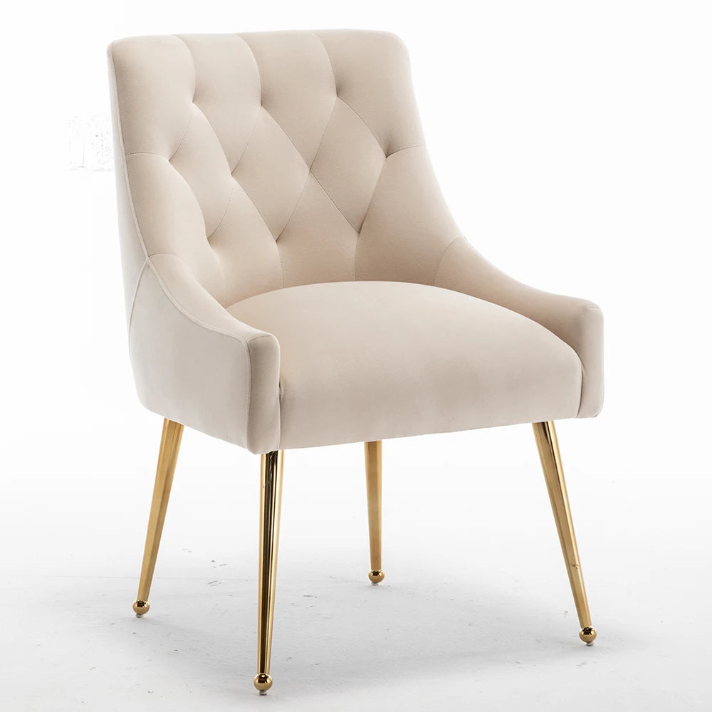 Modern Upholstered Accent Velvet Dining Chairs (Chairs Only)