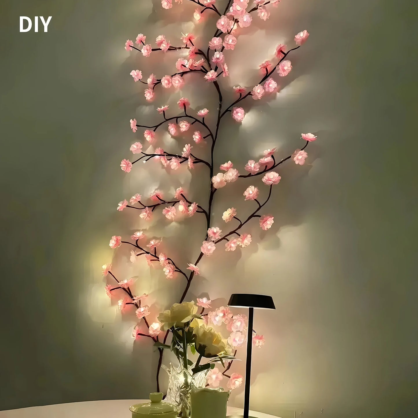 1 Piece of Pink Cherry Blossom Vine Light