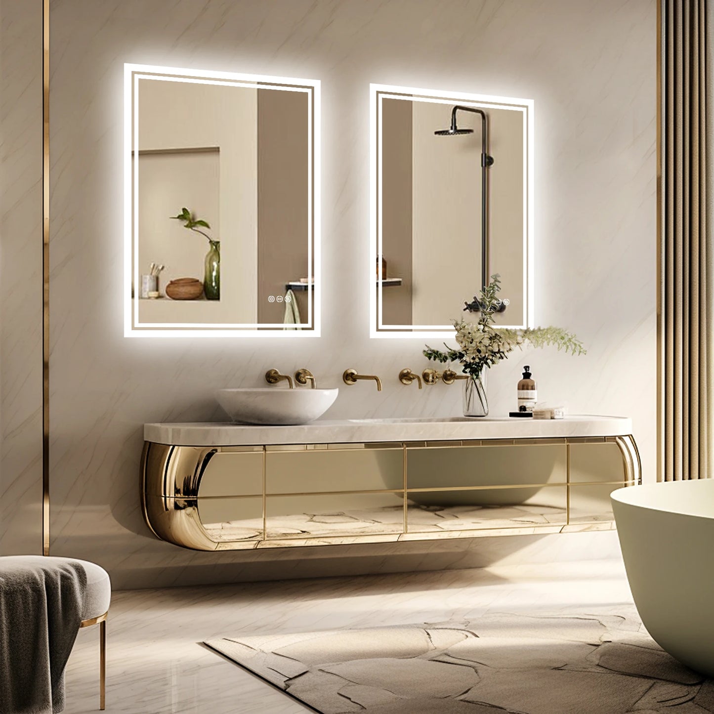 Vanity Mirror with Dimmable Lights