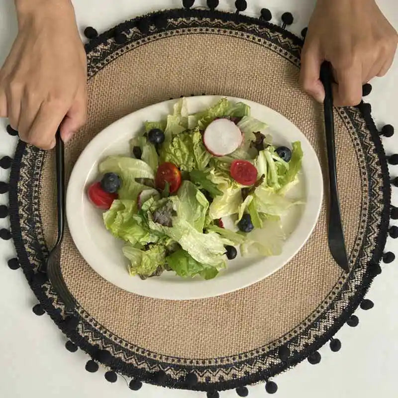 Rustic Macrame Handmade Cotton Woven Placemats