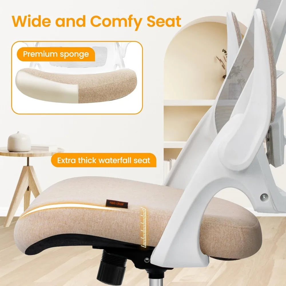 Ergonomic Adjustable Chair with a High Back Computer Comfy Task Office Chair