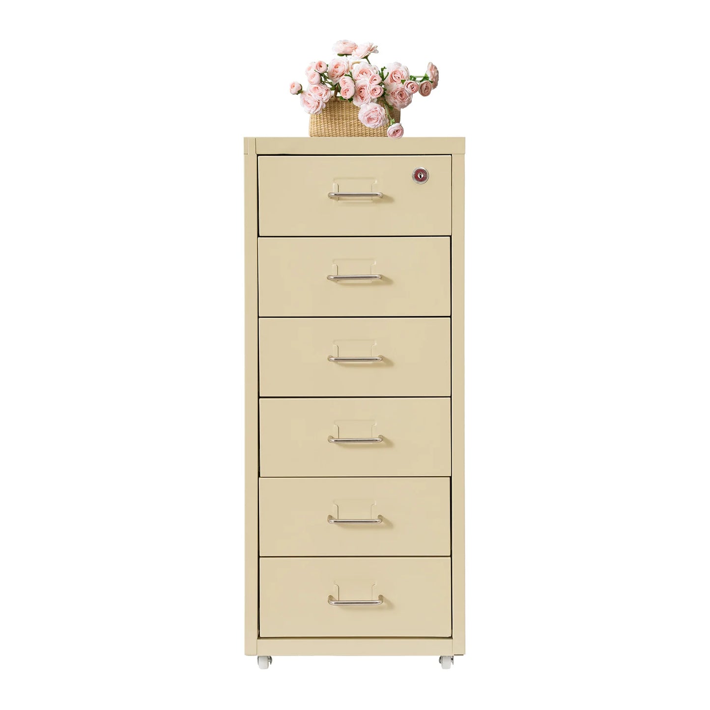 Lockable Rolling Metal File Cabinet