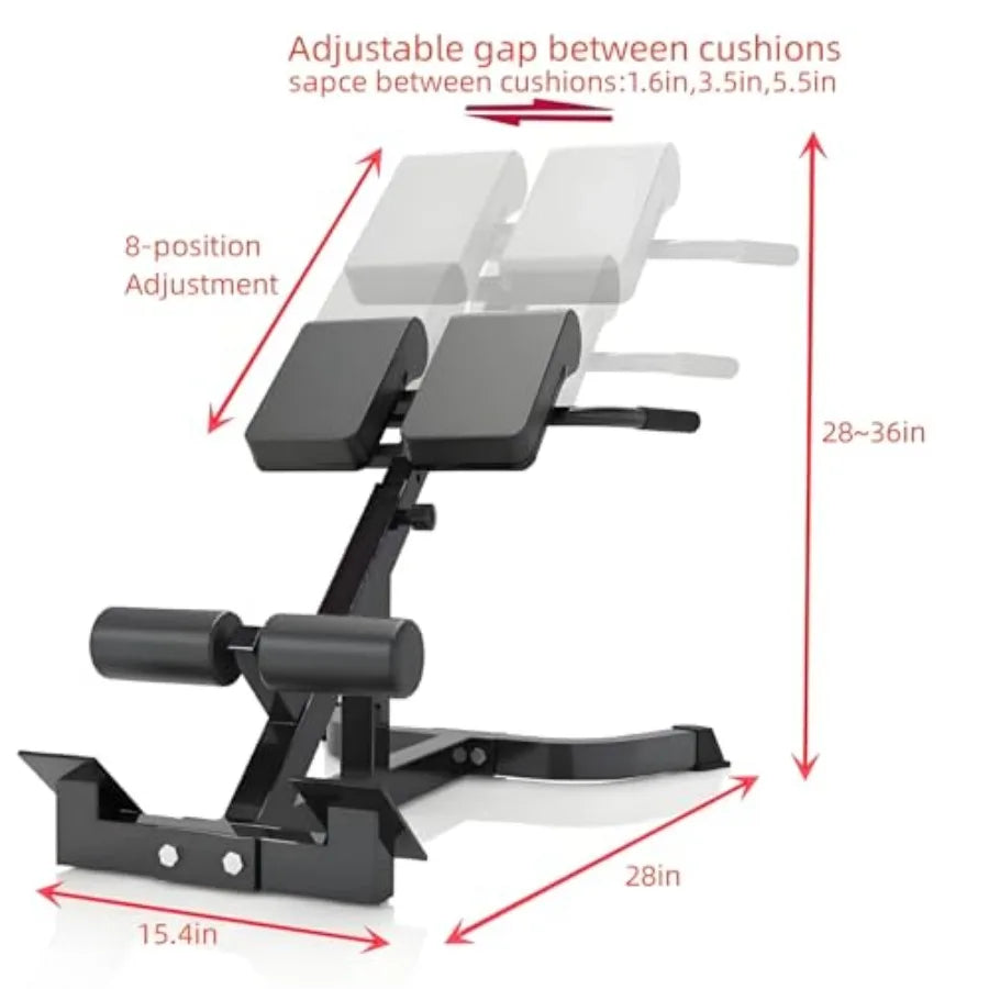 Hyperextension Bench for Abs and Gluten Workout Equipment