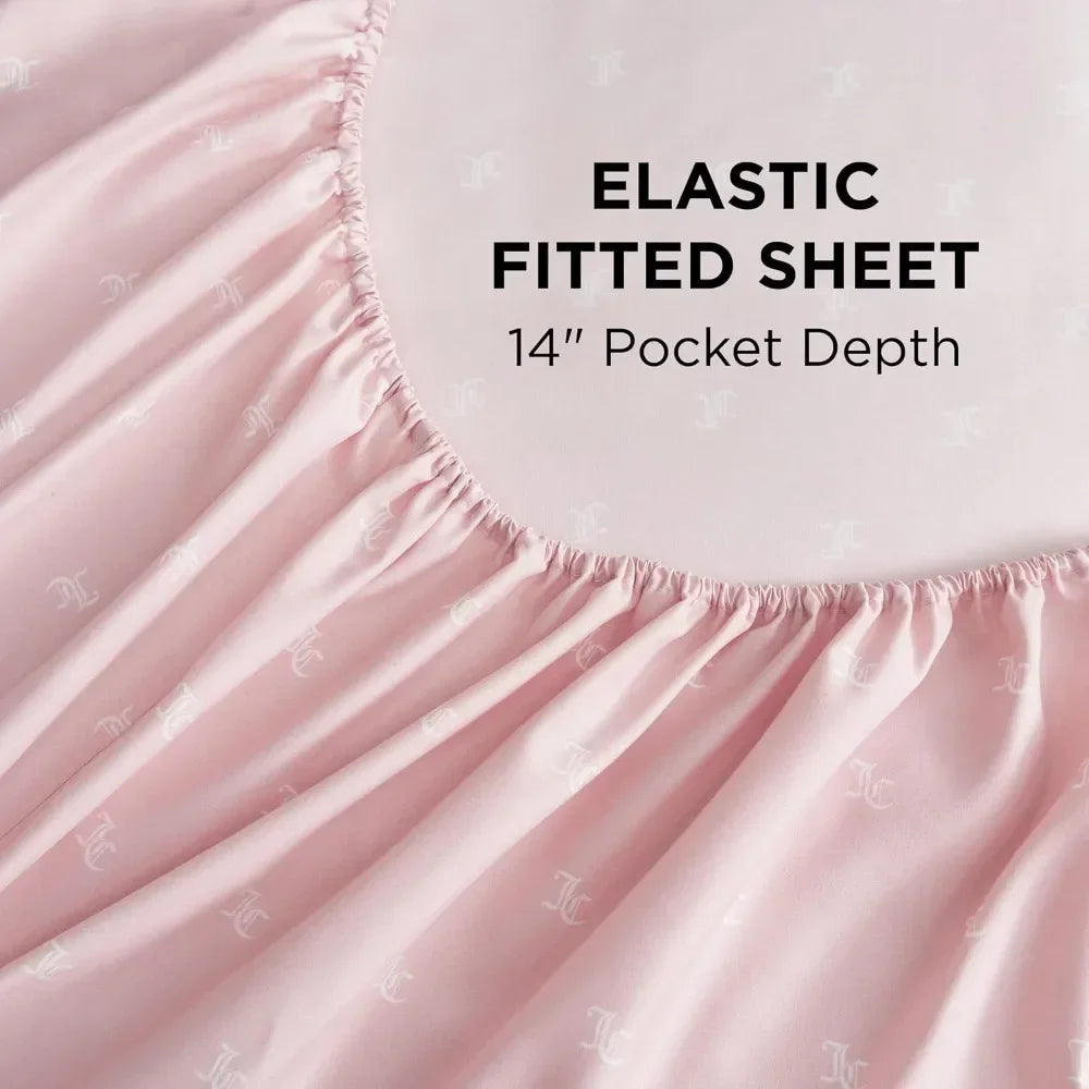 Couture Black Logo Queen Comforter Set - Bedding Ensemble