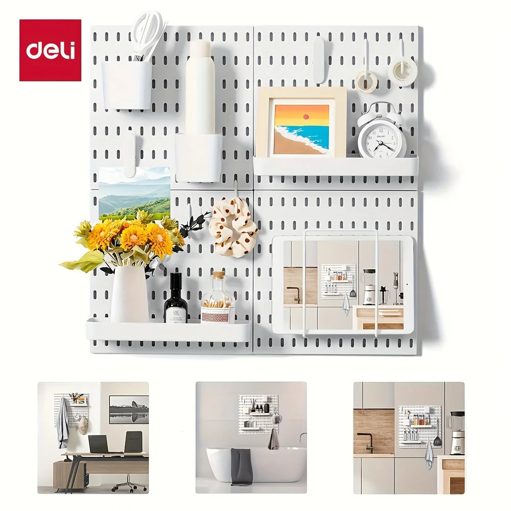 White Pegboard Combination Kit - Wall Organizer