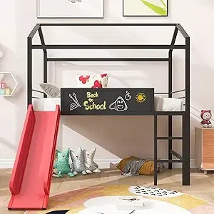 Twin Over Twin Bunk Bed with Slide