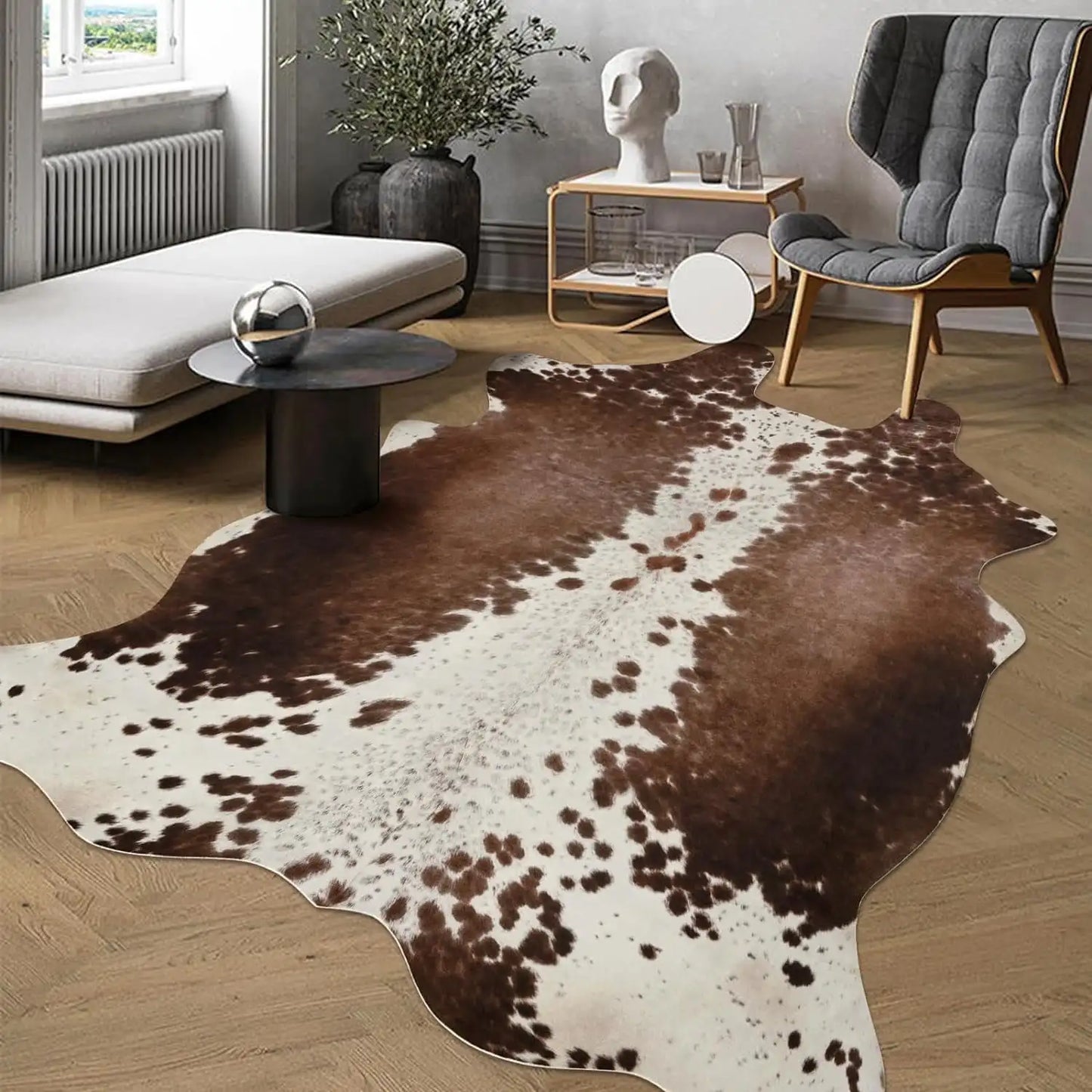 American style Animal Print Rug faux fur